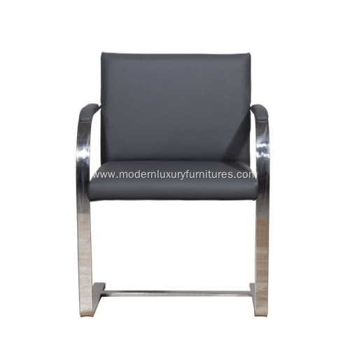 Modern Flat Bar Brno Leather Dining Chair